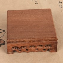 고급 계시목 사각 차탁 小