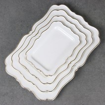 엘림 샤논 골드라인 직사각접시 (4size)/골드플레이트, 직사각접시 1호