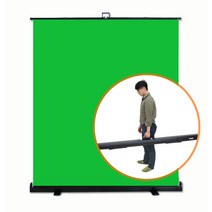 윤씨네 이동형 크로마키 블루 그린 배경지 배경시스템 이동식, 03) 이동식 크로마키 배경지 배경시스템 중형 그린