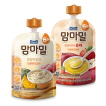 맘마밀 안심이유식 6개월 혼합구성 이유식, 10팩, 사과와 고구마 퓨레 5팩+단호박과 소고기 5팩