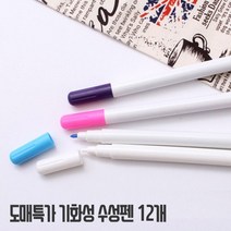 @도매특가) 기화성수성펜(12개), 블루(수성)