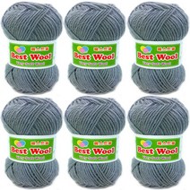 행독뜨기 털실 뜨개실 뜨개질실 코바늘실 인형실 신생아모자실 울실 베스트울, 722회색(6개)