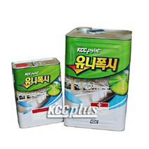 KCC 유니폭시라이닝(R)주제-녹색 회색 투명 24kg 인테리어 빈티지 바닥 투명 에폭시 녹색 회색 무용제 유니폭시 도막두께 3mm 전문가용, 유니폭시라이닝-투명 16L