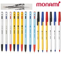모나미 153 볼펜 모음 0.7mm 1.0mm 스틱 메디 리필, D.모나미 153 스틱 1.0mm, 적색