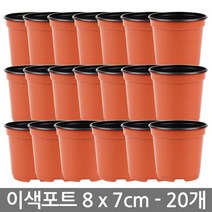 한성 이색포트 7호 20개 플라스틱 화분 다육이화분 포트, 02_한성_이색포트 8호(20개)