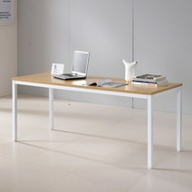 Ritz Deco 챠밍 1800x700 테이블 철재책상 작업테이블, 화이트네추럴