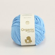 [앵콜스] 아가 오가닉코튼실 30g AGA Organic Cotton 유기농 면사 오가닉실 뜨개실 아기옷 아기양말 모자, 26 스카이하늘