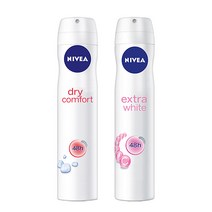 니베아 데오드란트 스프레이 드라이콤폴트 1개+엑스트라화이트 1개, 2개입, 200ml