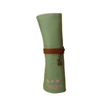 미다스펜슬 빈티지 롤형 필통, 그린, 1개
