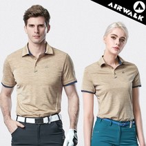 에어워크 [민턴나라] 배드민턴 반팔 카라티셔츠 남성 7031 여성 7032 베이지