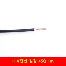 전선 HIV전선 4SQ 1m 검정, 1개