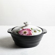비채 도자기 내열 냄비 뚝배기 알파나비장미 계란찜 찌개 된장, 3.알파나비장미 내열냄비3호, 1개