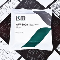 KM 폴리와이퍼 무진보루 크린룸 와이퍼 가로 23센치x세로23센치 100장/bag, 3번