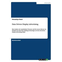 Data Driven Display Advertising Paperback, Grin Verlag Gmbh