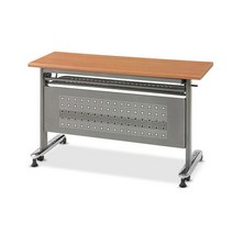 와이디 H형 연수용 테이블 회의 책상, (타공가림)1800x600_메이플비치(YW1103-1-MB)