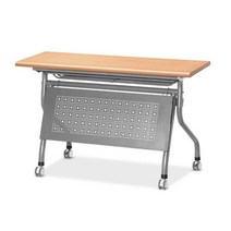 와이디 Y형 접이식 연수용 테이블 회의 책상, (타공가림)1200x450_월넛(YW1107-3-WN)