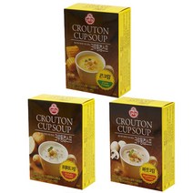 오뚜기 크루통 컵스프x3개(포테이토+버섯+콘크림), 72g, 3개