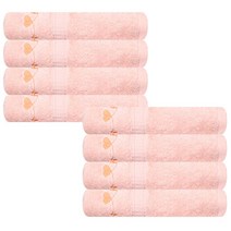 송월타올 스윗하트 하니 수건, 살구, 8매