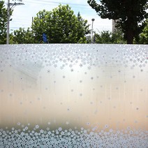 사생활보호 국산 물로붙이는 창문필름 암막 단열 시트지 유리 자외선차단 투명 반투명 썬팅지, 암막화이트