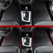 고무 카매트 YF쏘나타 맞춤 발판, 포터2(오토/수동)(운전+조수석), 검정테두리