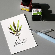 로얄탈렌스 에코라인 캘리그라피 수채화 잉크 48색, 딥 그레이