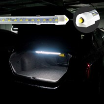 삼항LED 12V-24V 스위치 트렁크등 LED바, 12V용 50.5cm 배선형+31mm 전선소켓+2선연장선1M+고정자석