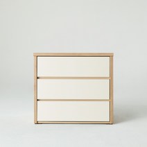 소티디자인 딥와이드 3단 광폭 서랍장 870 - 2color, 아이보리