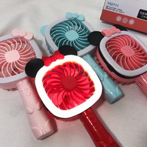 키티 미키 미니 LED핸드선풍기 KC인증안전배터리 휴대용선풍기, 핑크미니
