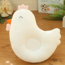 바바오가닉 유기농 닭 짱구베개 만들기 (오가닉 신생아 베개 diy) 애착인형, 벼슬 색상 (블루 스트라이프) / 부리 색상 (주황색 펠트), 1개