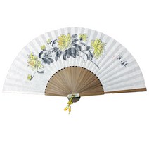 민산필방 작품그림부채-국화 (대길이 30cm)