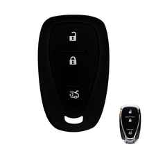 바이어블 쉐보레 3버튼 스마트키 실리콘 케이스 VA-S07, 블랙_VA-S07