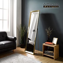 제퍼슨가구 제오 스탠드 인테리어 전신 거울 400, 골드