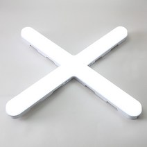 조명나무 LED십자등 55W 스키등 학원조명 상가조명 식당조명 당구장조명, 불빛색상-전구색(노란빛)