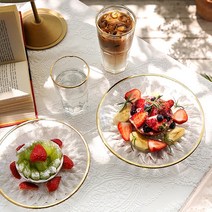 다이아 골드라인 접시