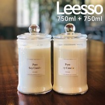 리쏘 대용량 1+1 천연소이캔들(최대200시간), 피오니+도손, 2Ea