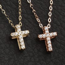 골드앤스톤 가브리엘 양면 14K 십자가 목걸이