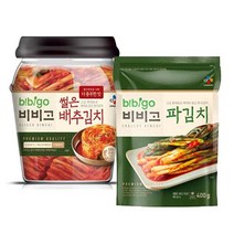 (냉장)비비고 썰은배추(더풍부한맛)용기500gx1개+파김치400gx1개, 1세트