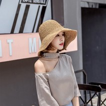 빅걸스토리 여름용 햇빛차단 삼색 넓은챙 비치모자