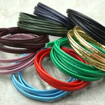 동서스토어 레자가죽 파이핑끈 5mm 인조가죽끈 가죽리본끈(90cm), 버건디