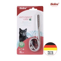 Bioline 천연오일 고양이 진드기 벼룩 외부기생충예방목걸이 고급형 유럽수출 독일기술, 1개