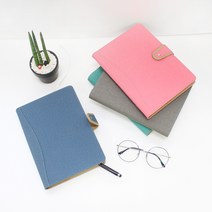 스프링 25절 (17x23cm) 팝스 링크(자석) 다이어리 PU 자석 인조가죽 플래너, 그레이(주일식)