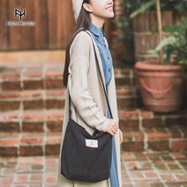 골덴 코듀로이 크로스 캔버스에코백 코듀코
