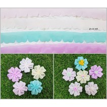 꽃잎만들기2-꽃잎 리본초음파/리본공예재료/머리핀장식, 연노랑