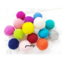 23mm 따뜻한 느낌의 양모볼/머리핀 만들기/리본공예, 베이비핑크