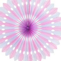 파티마트 파티 페이퍼휠, 플라워 페이퍼휠 45cm 핑크앤블루