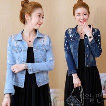 뉴욕멋쟁이 사쿠라 데님 여성 청자켓