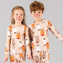 캐릭모아키즈 20수 유아내복 아동내복 내의 내복 주니어실내복_브라운루돌프