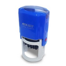도장마트 원형일부인 자동스탬프 842 40mmx40mm 콜스탬프, 청색
