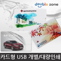 더블존 카드형 USB 원하는 사진 인쇄, 64기가 - B타입, 1개