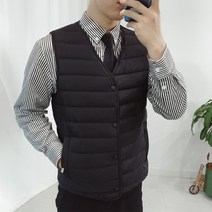 프롬엘 남성용 경량 v넥 패딩조끼